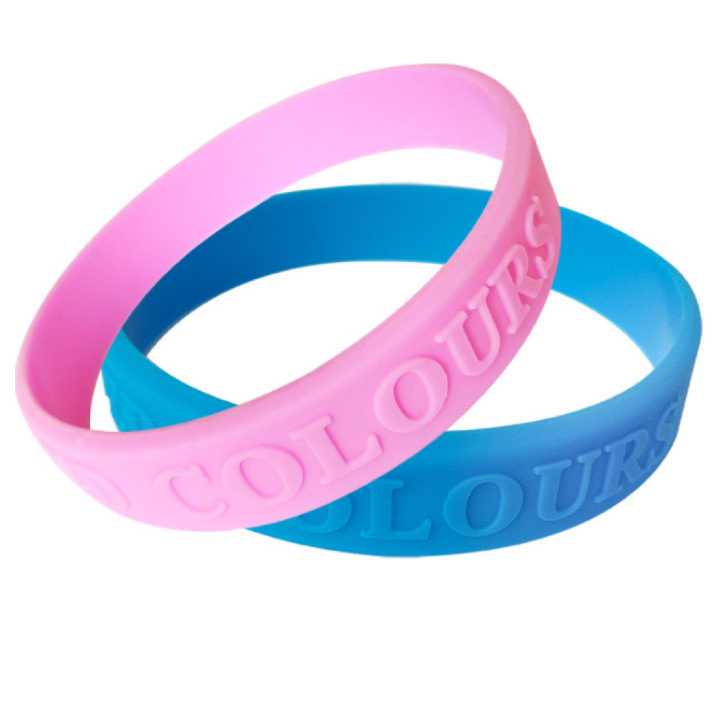 Embossed Silicone Wristbands Customized Logo 12mm*202mm